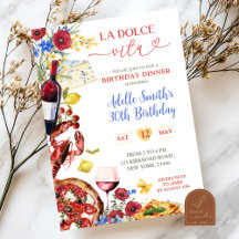 Zomer kleurrijk Italiaans verjaardagsdiner
