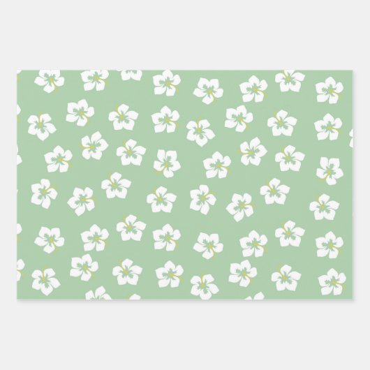 Zomer Kleurrijk Tropisch Bloempatroon Inpakpapier Vel (Voorkant)