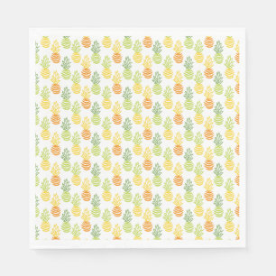Zomer kleurrijke ananas fruit meerkleurig patroon servet