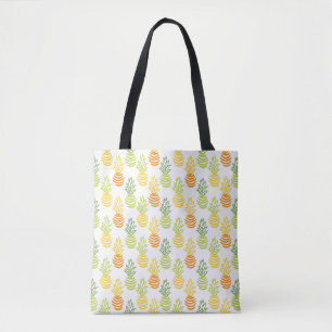 Zomer kleurrijke ananas fruit multikleur patroon tote bag