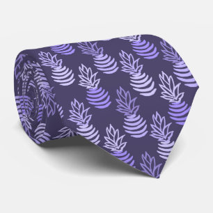 Zomer kleurrijke ananas vrucht blauw patroon stropdas