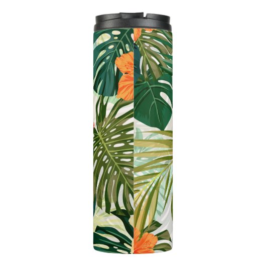 Zomer kleurrijke hawaiian naadloos patroon met tro thermosbeker (Achterkant)