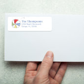 Zomer Kleurrijke Strandballen Gepersonaliseerd Etiket