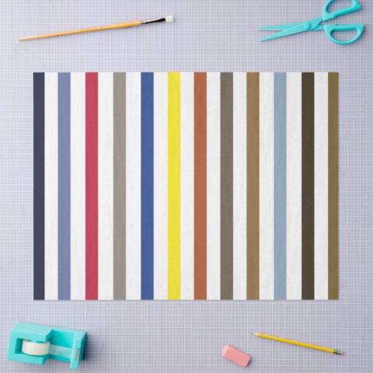 Zomer Kleurrijke Strepen Verjaardag Tissuepapier (Craft)