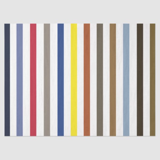 Zomer Kleurrijke Strepen Verjaardag Tissuepapier (Voorkant)