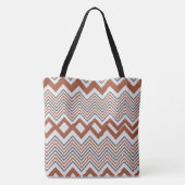 Zomer Kleurrijke Zigzag Vrouwen Canvas tas (Achterkant)