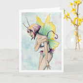 "Zomer-knipoogje" Leeg Wenskaart Kaart (Gele Bloem)