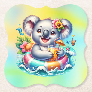 Zomer Koala Sublimatie Clipart-97702 Kartonnen Onderzetters