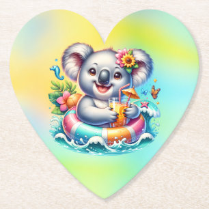 Zomer Koala Sublimatie Clipart-97702 Kartonnen Onderzetters