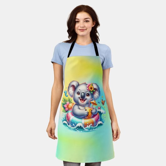 Zomer Koala Sublimatie Clipart-97702 Schort (Gedragen)