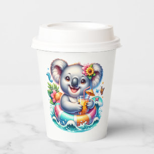 Zomer Koala Sublimatie Clipart Papieren Bekers