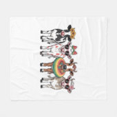 Zomer Koeien, Strand Boerderij Fleece Deken (Voorkant (Horizontaal))