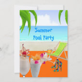 Zomer Koekstaarten Tropisch strand Kaart (Voorkant)