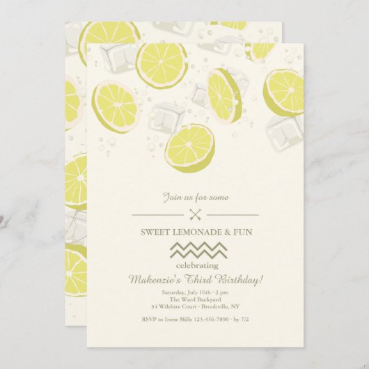 Zomer koelere uitnodiging (Voorkant / Achterkant)