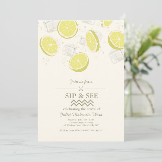 Zomer koelere uitnodiging (Staand voorkant)