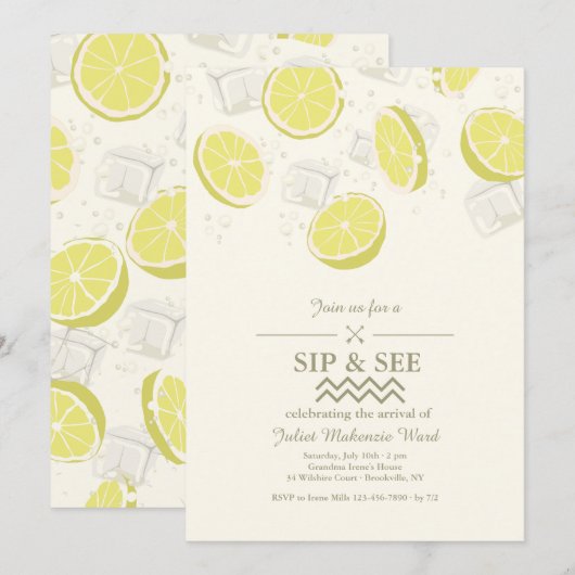 Zomer koelere uitnodiging (Voorkant / Achterkant)