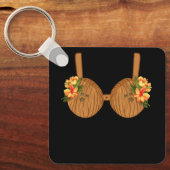 Zomer Kokosnoot BH Halloween Kostuum Hawaii Hawaii Sleutelhanger (Voorkant)
