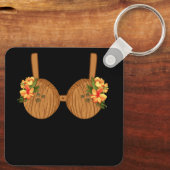 Zomer Kokosnoot BH Halloween Kostuum Hawaii Hawaii Sleutelhanger (Achterkant)