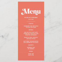 Zomer koraal Mexicaanse bruiloft Menu