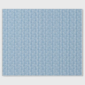 Zomer Korenbloem Blauw Wit Zigzag Stripes Art Cadeaupapier (Vlak)