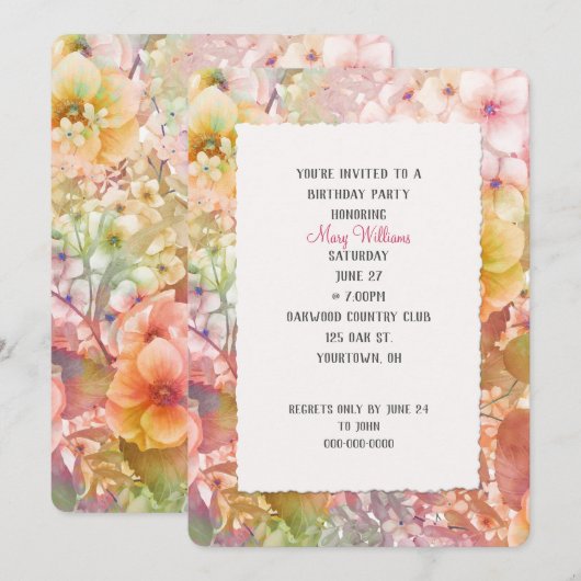 Zomer Kosmos Verjaardagsfeest Kaart (Voorkant / Achterkant)