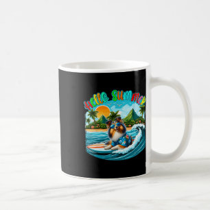 Zomer Kostuum Sheltie Zonnebril Surfen Op Strand S Koffiemok