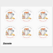 Zomer Kreeft Kookfeest | Low Country Boil Picknick Ronde Sticker (Vel)