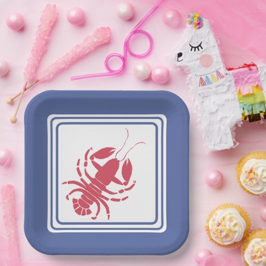 Zomer kreeft thema papier Bord (Feest)