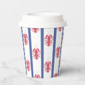 Zomer kreeft thema papier cup papieren bekers (Achterkant)