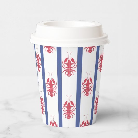 Zomer kreeft thema papier cup papieren bekers (Rechts)