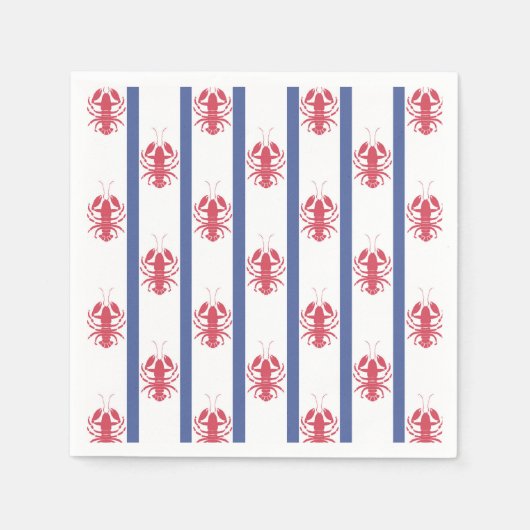 Zomer kreeft thema papier servet (Voorkant)