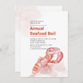 Zomer Kreeft Zeebanket Kookfeest Kaart (Voorkant / Achterkant)