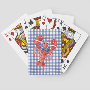Zomer Kreeft Zeevaart Geruit Pokerkaarten