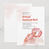 Zomer Kreeft Zeevruchten Kookfeest Kaart (Voorkant / Achterkant)