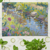 Zomer Kreek Bloemen Theedoek (Gevouwen)