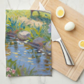 Zomer Kreek Bloemen Theedoek (Quarter Fold)