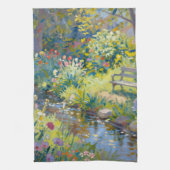 Zomer Kreek Bloemen Theedoek (Verticaal)