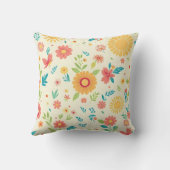 Zomer Kussen met Bloemen (Achterkant)