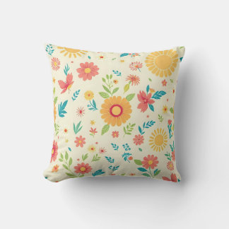 Zomer Kussen met Bloemen