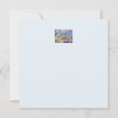 Zomer kust & bloemen platste wenskaart (Achterkant)