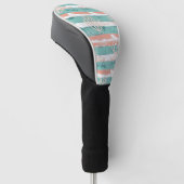 Zomer Kust Koraal Patroon Golfheadcover (Schuin)