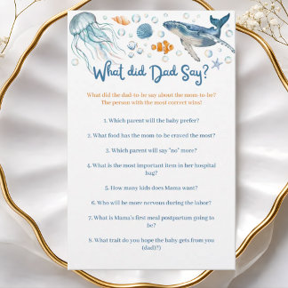 Zomer kust waterverf baby shower spel