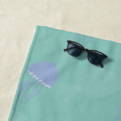 Zomer Kwallen Zand Naam Strand Handdoek (In situ)