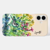 Zomer, kwikstaart, wilde bloemen Case-Mate iPhone case (Achterkant (horizontaal))