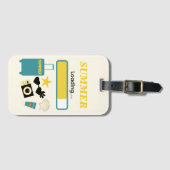 Zomer Lade Gele Bagage Label (Voorkant (horizontaal))