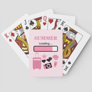 Zomer laden Roze Klassieke Speelkaarten