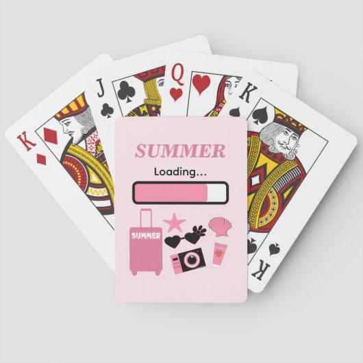 Zomer laden Roze Klassieke Speelkaarten (Achterkant)