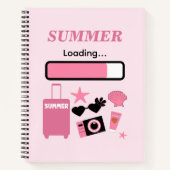 Zomer laden Roze Spiraal Notebook Notitieboek (Voorkant)