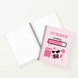 Zomer laden Roze Spiraal Notebook Notitieboek