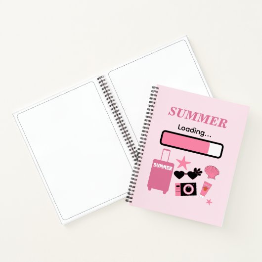 Zomer laden Roze Spiraal Notebook Notitieboek (Binnen)